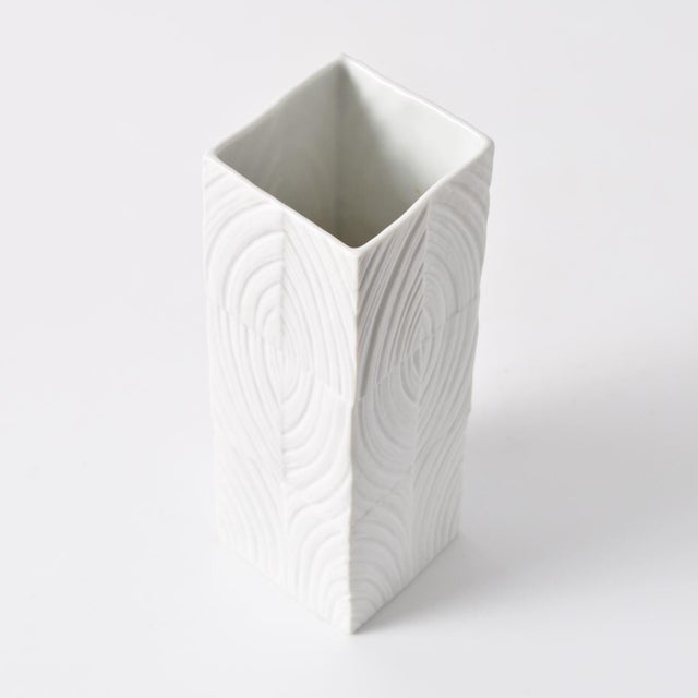 White White Bisque Porcelain Vase by Martin Freyer for Rosenthal, 1970s For Sale - Image 8 of 10