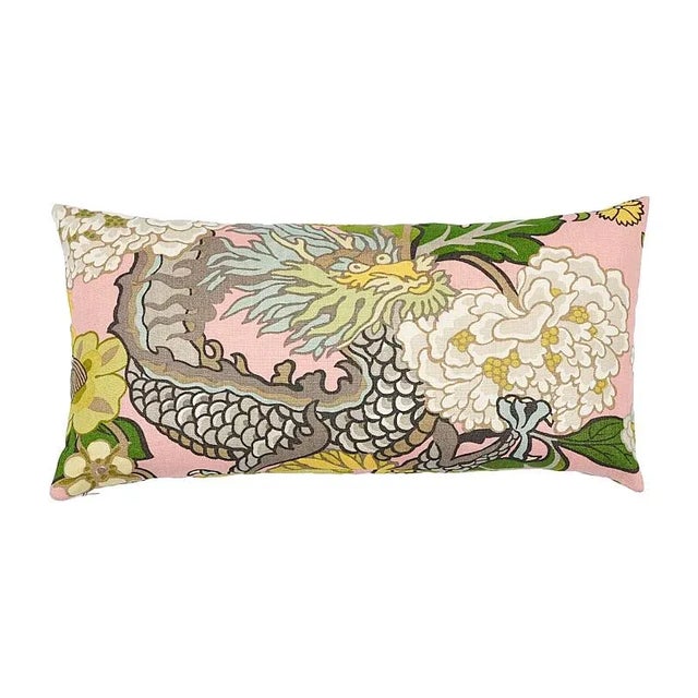 Not Yet Made - Made To Order Schumacher Chiang Mai Dragon Pillow in Blush For Sale - Image 5 of 5