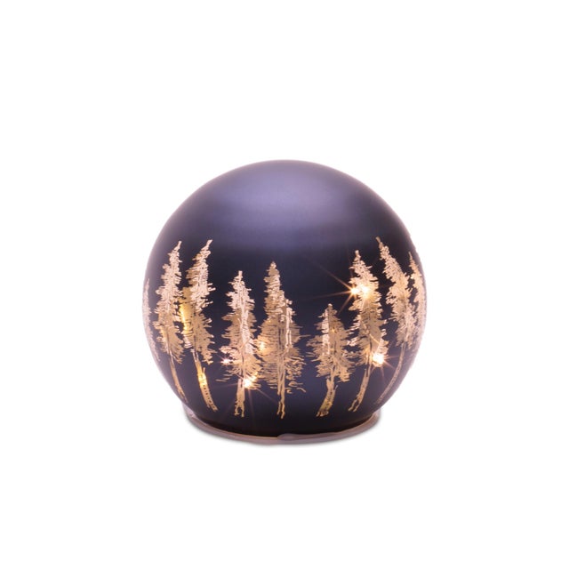 LED Frosted Pine Tree Globe (Set of 2) For Sale In Chicago - Image 6 of 6