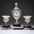 Ivory Marble Mantel Clock with Matching Vases, 1830, Set of 3 For Sale - Image 8 of 8