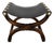 1960’s Hollywood Regency Leather & Brass Sling Stool For Sale