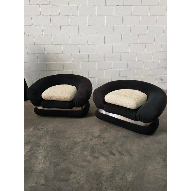 Textile Mid-Century Lounge Chairs, Spain, 1970s, Set of 2 For Sale - Image 7 of 7