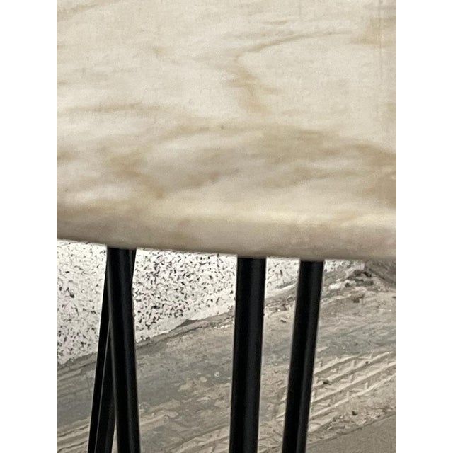 Service Table with White Marble Top, 1950s For Sale - Image 14 of 15