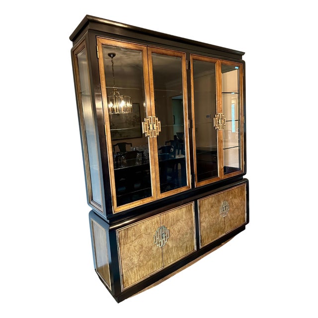 1970s Raymond Sobota for Century Furniture Hollywood Regency Chinoiserie Cabinet For Sale