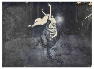 Gabriele Galantara, The Fall, Mixed Media Drawing, Early 20th Century
