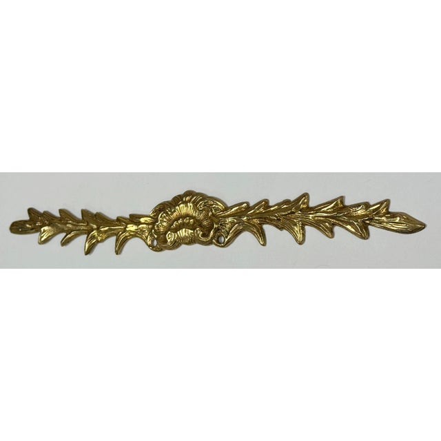 Victorian Vintage Victorian Brass Wall Pediment For Sale - Image 3 of 4