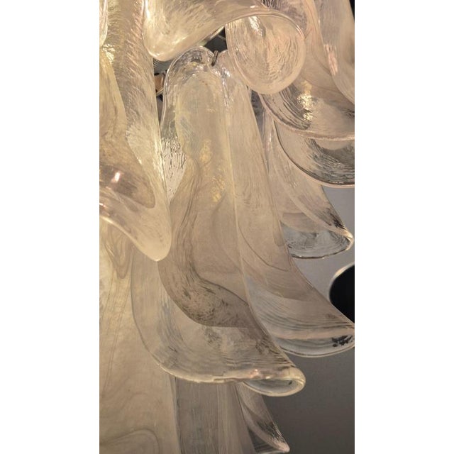 Murano Glass Petal Chandelier, Italy, 1970s For Sale - Image 11 of 13