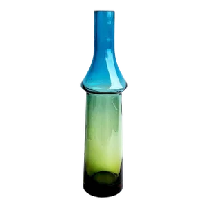 1960s Large Tropico Female Decanter in Blue Green Mouth-Blown Art Glass, Designed by Göran Wärff for Pukeberg, Sweden