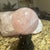 Mid-Century Modern Polished Rose Quartz Crystal Sphere on Carved Pedestal Stand For Sale - Image 3 of 4