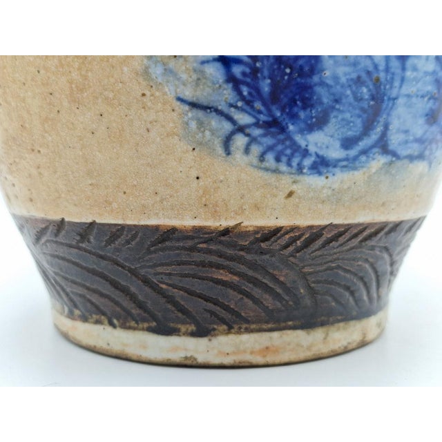 Antique Chinese Nanjing White and Blue Crackleware Vase, Late 19th Century For Sale - Image 14 of 18