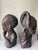 Art Deco Pair of Vintage Traditional African Ebony Wood Man & Woman Carving Busters For Sale - Image 3 of 17