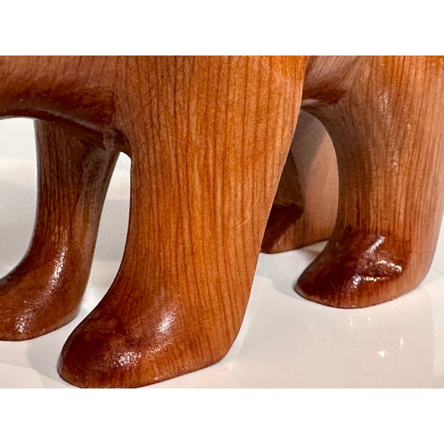 Hand-Carved Bear Animal Figurines, Rhön, Germany, 1960s, Set of 2 For Sale - Image 6 of 18