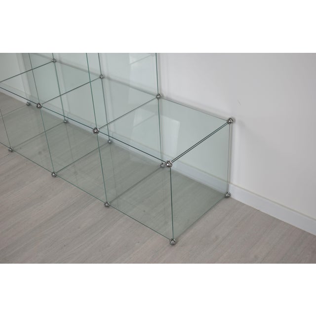 Glass Modular Bookcase, Italy, 1970 For Sale - Image 7 of 13
