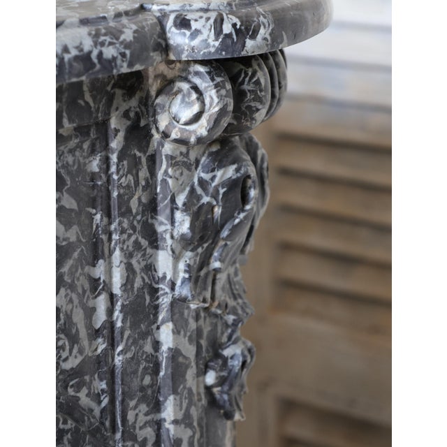 Large Antique Dutch Fireplace Mantel in St. Anne Marble For Sale - Image 9 of 13