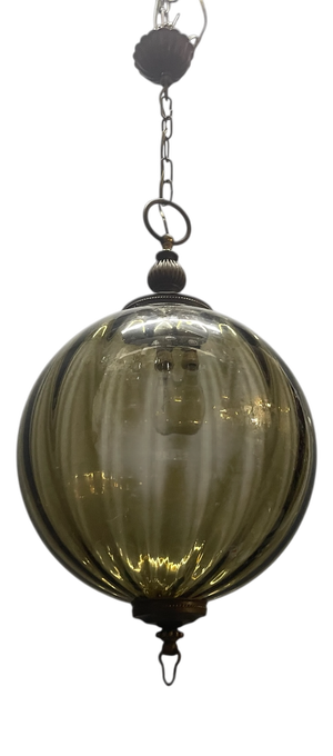 Bronze and Olive Green Murano Glass Pendant Light, 1960s