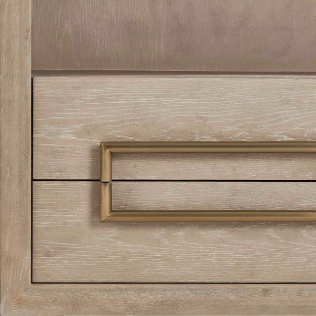 Brass Alessia Light Oak Etagere For Sale - Image 8 of 10
