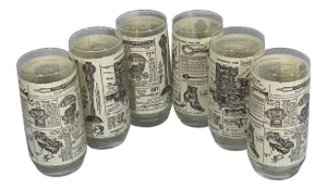 Sears & Roebucks Ad 1908 Drinking Glasses - Set of 6