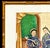 Chinese Chinese Ancestor Painting on Pith Paper, Faux Bamboo Frame For Sale - Image 3 of 8