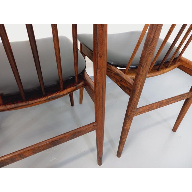 Vintage Scandinavian Style Chairs in Rosewood by Ernst Martin Dettinger for Lucas Schnaidt, 1960s, Set of 4 For Sale - Image 11 of 18