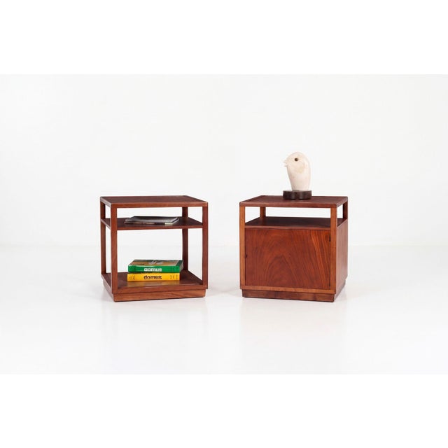 1940s Edward Wormley for Dunbar Pair of Cube End Tables, 1947 For Sale - Image 5 of 13