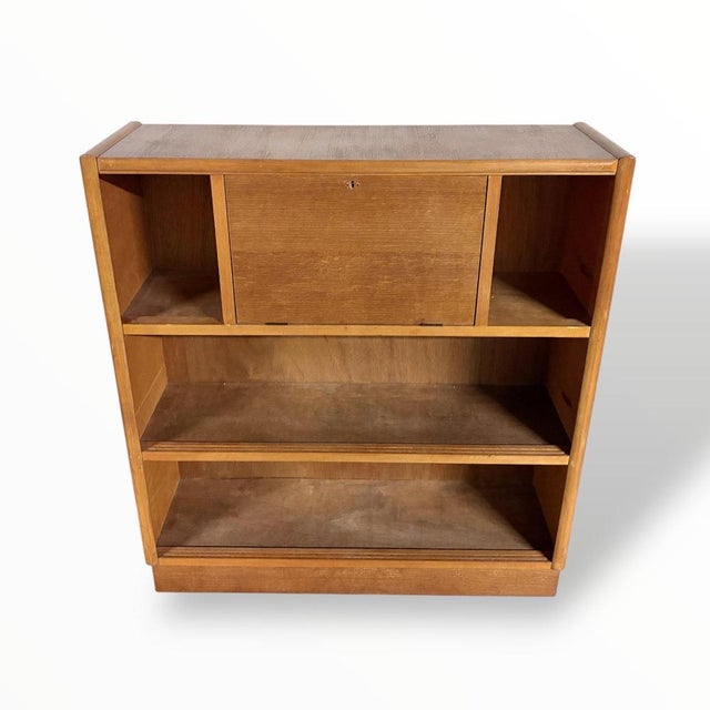 1960s Vintage Nathan Oak Drop-Down Secretaire, 1960s For Sale - Image 5 of 14