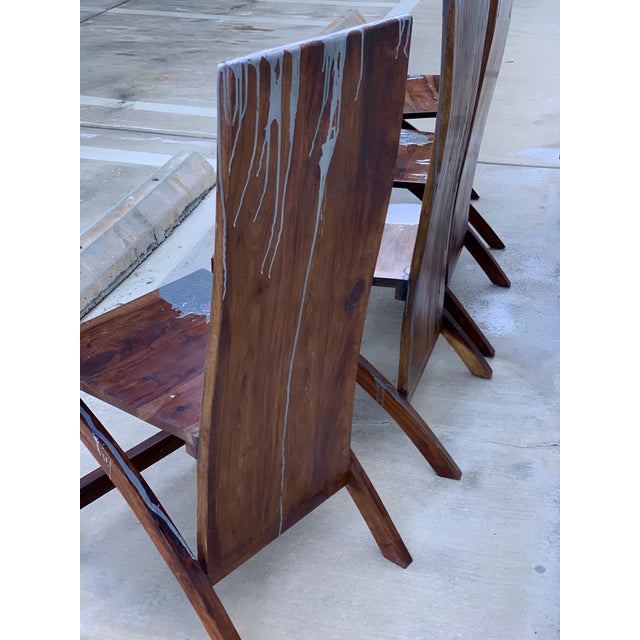 Early 20th Century Acacia Wood Chairs For Sale - Image 15 of 17