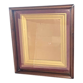 Large Antique Shadow Box Photo Frame For Sale