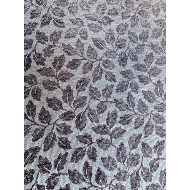 English Duralee Lavender Chenille With Leaf Pattern Fabric 4 1/4 For Sale - Image 3 of 6