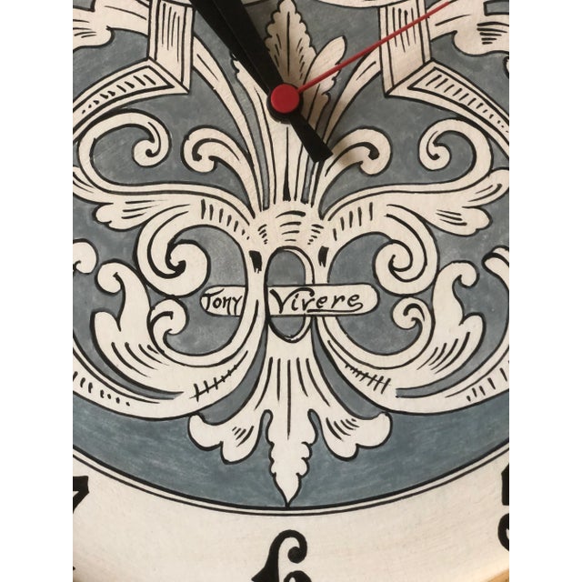 "Sunbeam" Hand Carved Maple Wood Clock For Sale - Image 6 of 13