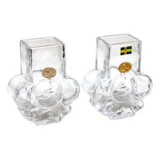 Skruf Vase by Lars Hellsten for Riedel, 1960s, Set of 2 For Sale