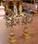 Italian Pair of Mid-Century Italian Giltwood and Wrought Iron Pricket Candle Holders For Sale - Image 3 of 10