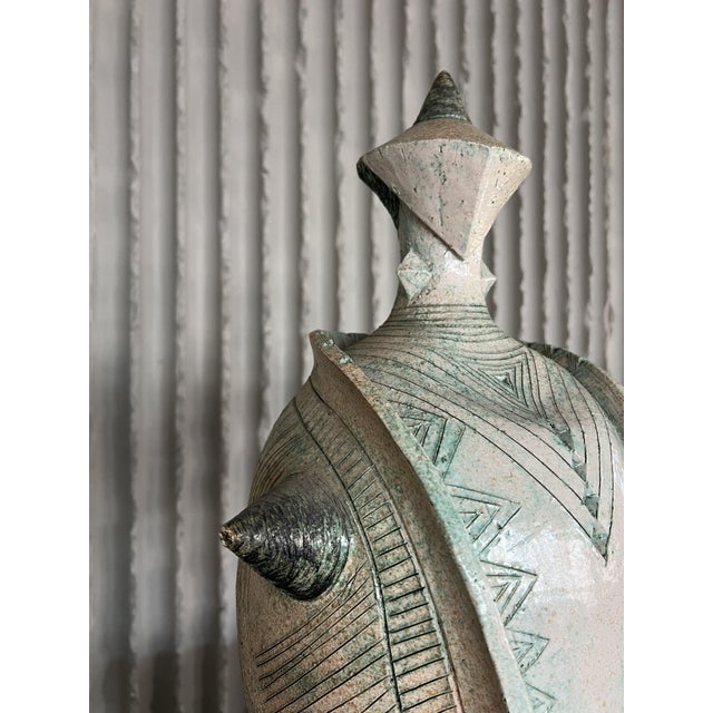 Large Sculptural Ceramic Chess Set from Maria Kenarova, Set of 32 For Sale - Image 15 of 18