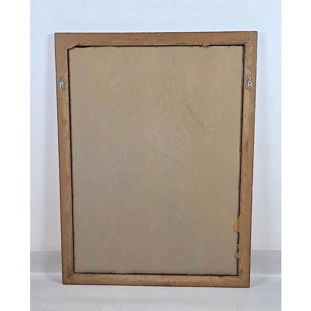 Hollywood Regency Vintage Greek Key Meander Black Framed Wall Mirror For Sale - Image 3 of 6