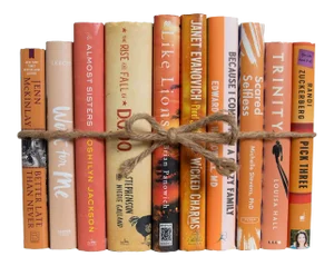 Decorative Books - Apricot Dust Jacket Book Bundle - 1 Foot of Orange Books