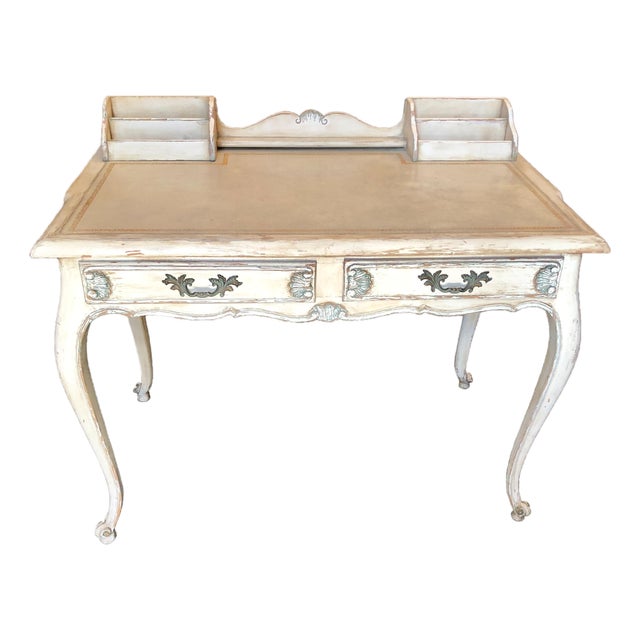Vintage Louis XV Style Painted Desk For Sale