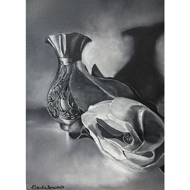 Claudia Benavente, Grisaille Still Life 1, 2023, Oil on Canvas For Sale - Image 4 of 4