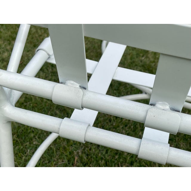 Metal Brown Jordan Florentine Aluminum Outdoor Patio Sofa, White For Sale - Image 7 of 12