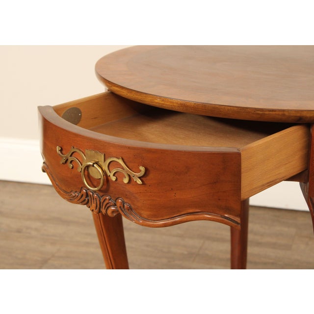 Baker Furniture Company Baker Furniture French Country Style Walnut Side Table For Sale - Image 4 of 18