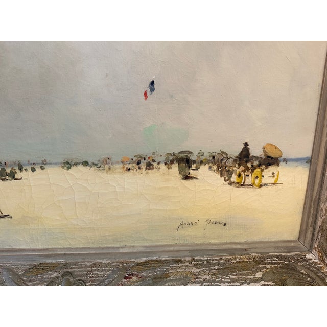 1960s Signed Francois Gisson Post-Impressionist Paris Seascape Painting For Sale In San Francisco - Image 6 of 13