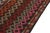 Handwoven Vintage Turkish Kilim Rug in Brown, Multicolor Embroidery Geometric Pattern For Sale - Image 4 of 6