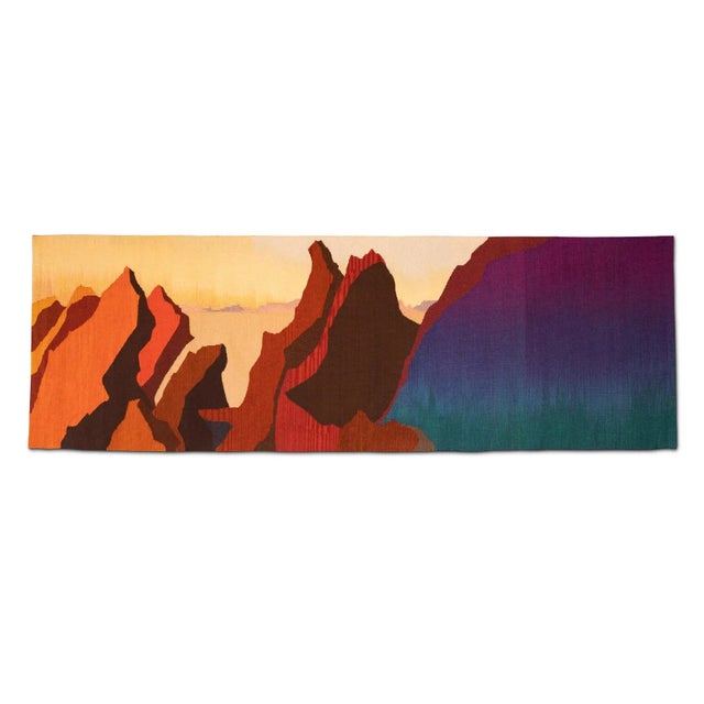 Burnt Orange 1980s Janet Taylor Monumental Tapestry For Sale - Image 8 of 8
