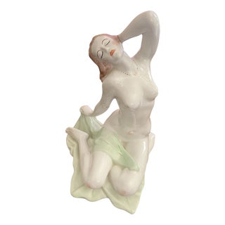 Nude Woman in Aquincum Porcelain, 1980s For Sale