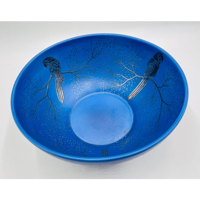 Emilia Castillo Emilia Castillo for Los Castillo Cobalt Porcelain & Silver Bowl, 1990 For Sale - Image 4 of 18