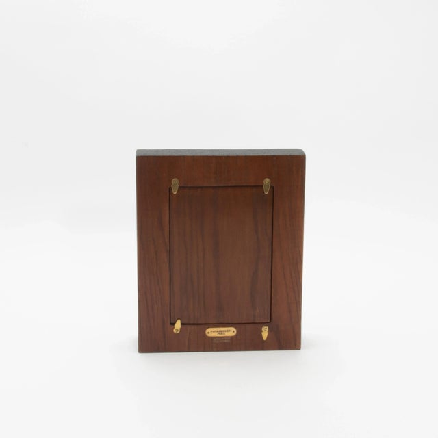 Wood Picture Frame 5x7” in Quilted Black Shagreen by R&y Augousti For Sale - Image 7 of 8