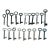 16 PCS Vintage Skeleton Door Keys For Sale