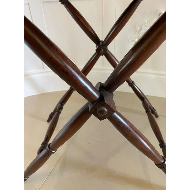 Antique Victorian Rosewood Butlers Tray on Stand For Sale - Image 12 of 15