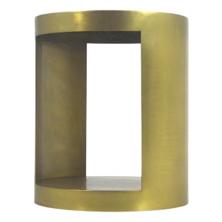 Custom Made Cylindrical Side Table For Sale