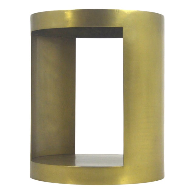 Custom Made Cylindrical Side Table For Sale