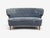 Mid-Century Modern Carl-Johan Boman, Finnish Modern, Settee, Velvet, Wood, Finland, 1950s For Sale - Image 3 of 10