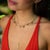 Multicolor Gemstone Gold Chain Choker Necklace For Sale - Image 9 of 10